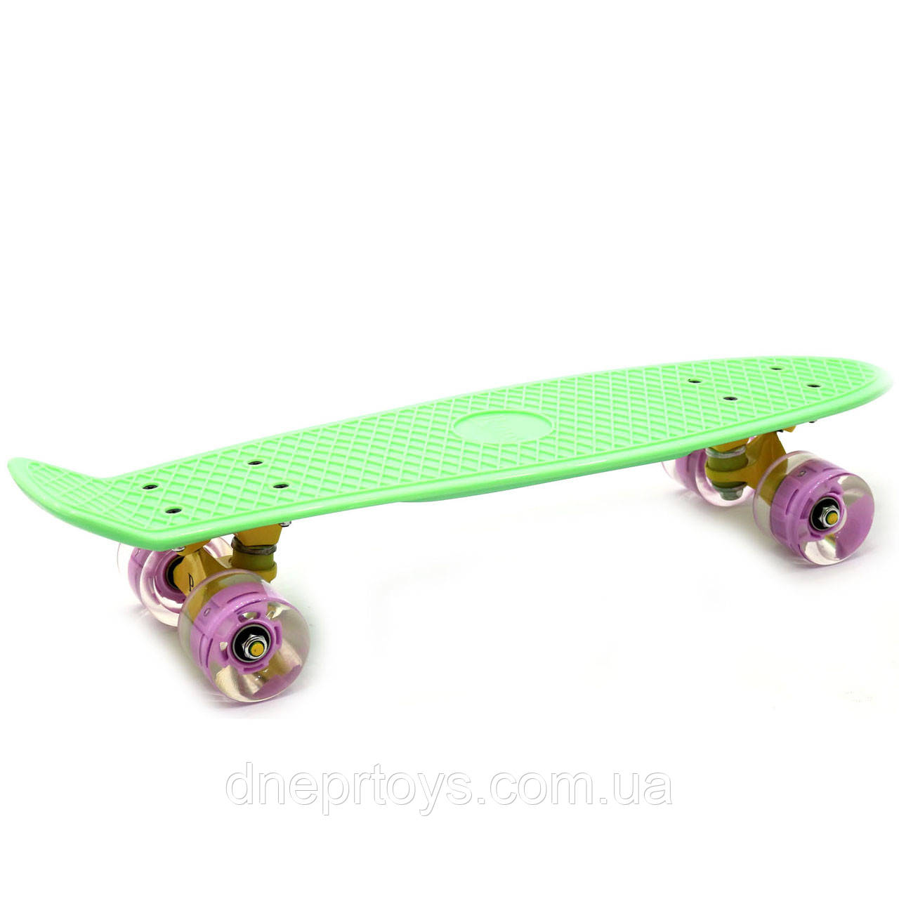 Пенні борд (скейт) з світяться колесами. Безшумний Penny Board М'ятний (1497515666)