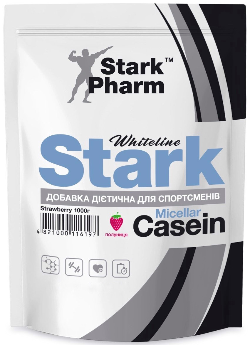 Казеїн Micellar Casein Stark Pharm 1 кг Полуниця