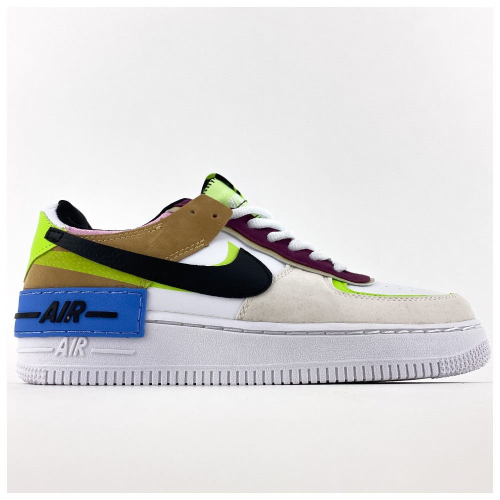 Жіночі кросівки Nike Air Force 1 Shadow Low Barely Volt, шкіряні кросівки найк аір форс 1 шадоу аїр 07, фото 1