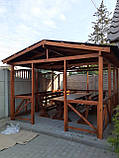 Дерев'яна альтанка 4 на 6 м, розбірна (на 20-24 осіб) "Тіфані", фото 10