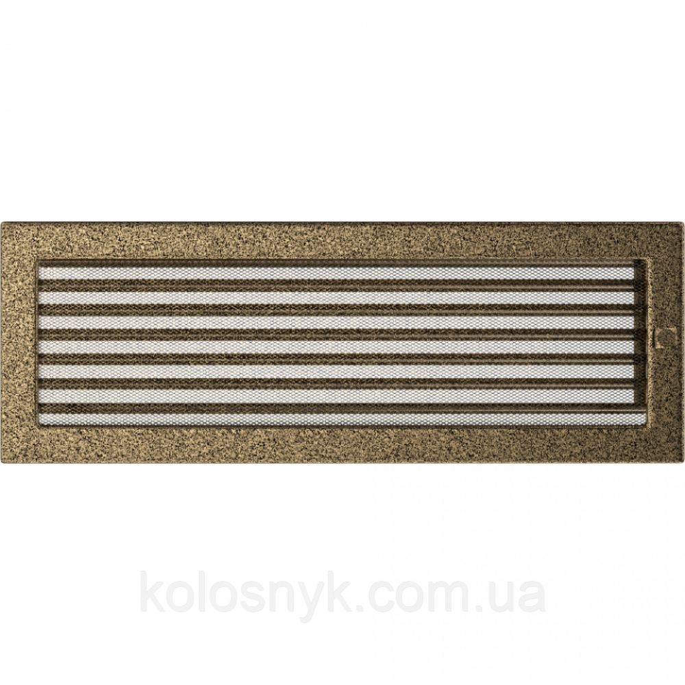 Камінна решітка Решітка чорно-золота з жалюзями 17x49 Kratki