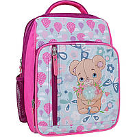 Ортопедический рюкзак bagland для начальной школы в 1-3 класс, ранец для девочки багленд малиновый 880