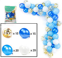 Гірлянда арка з повітряних куль 70 шт Небесна