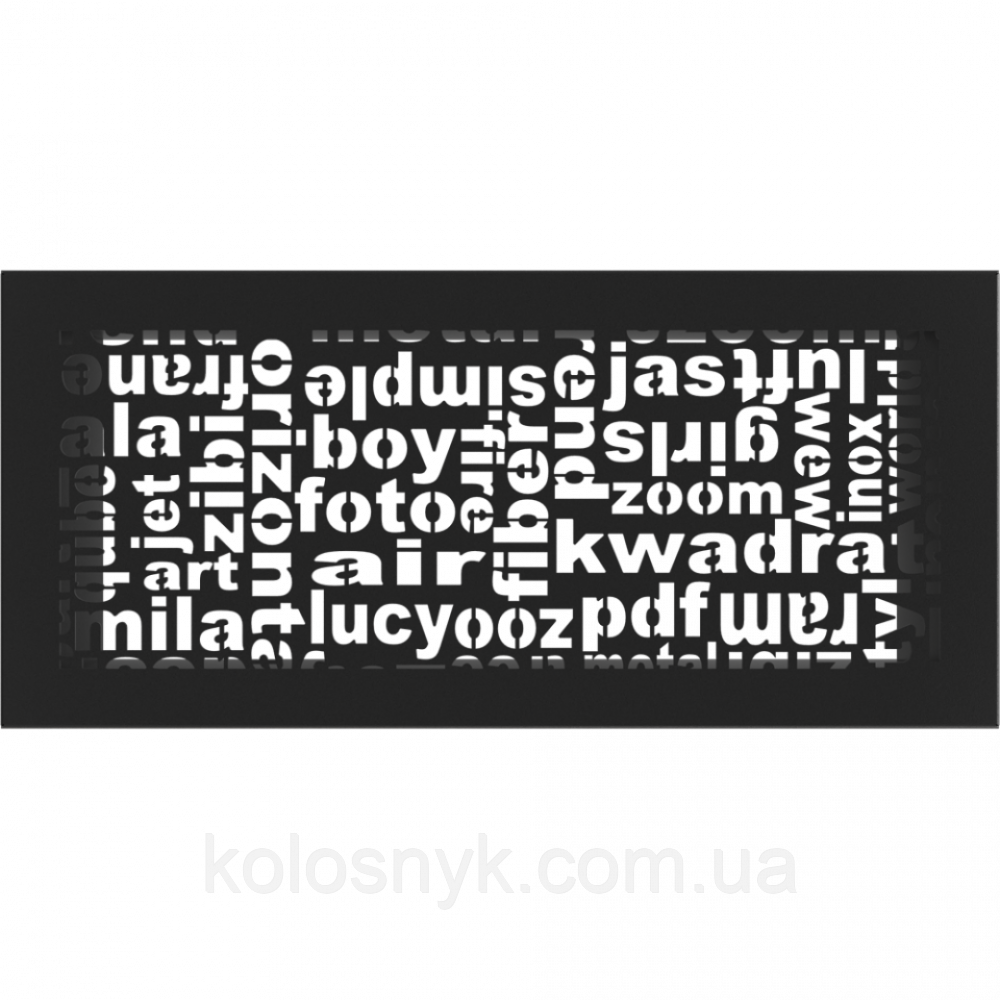 Камінна решітка Решітка ABC чорна 17x37 Kratki
