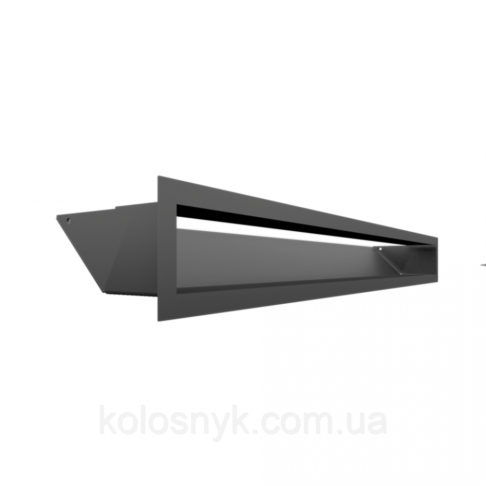 Камінна решітка Решітка LUFT графітова 9x80 Kratki, фото 1