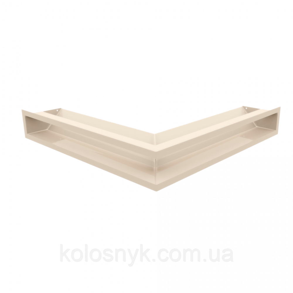 Камінна решітка Решітка LUFT кутова кремова 56x56x9 Kratki