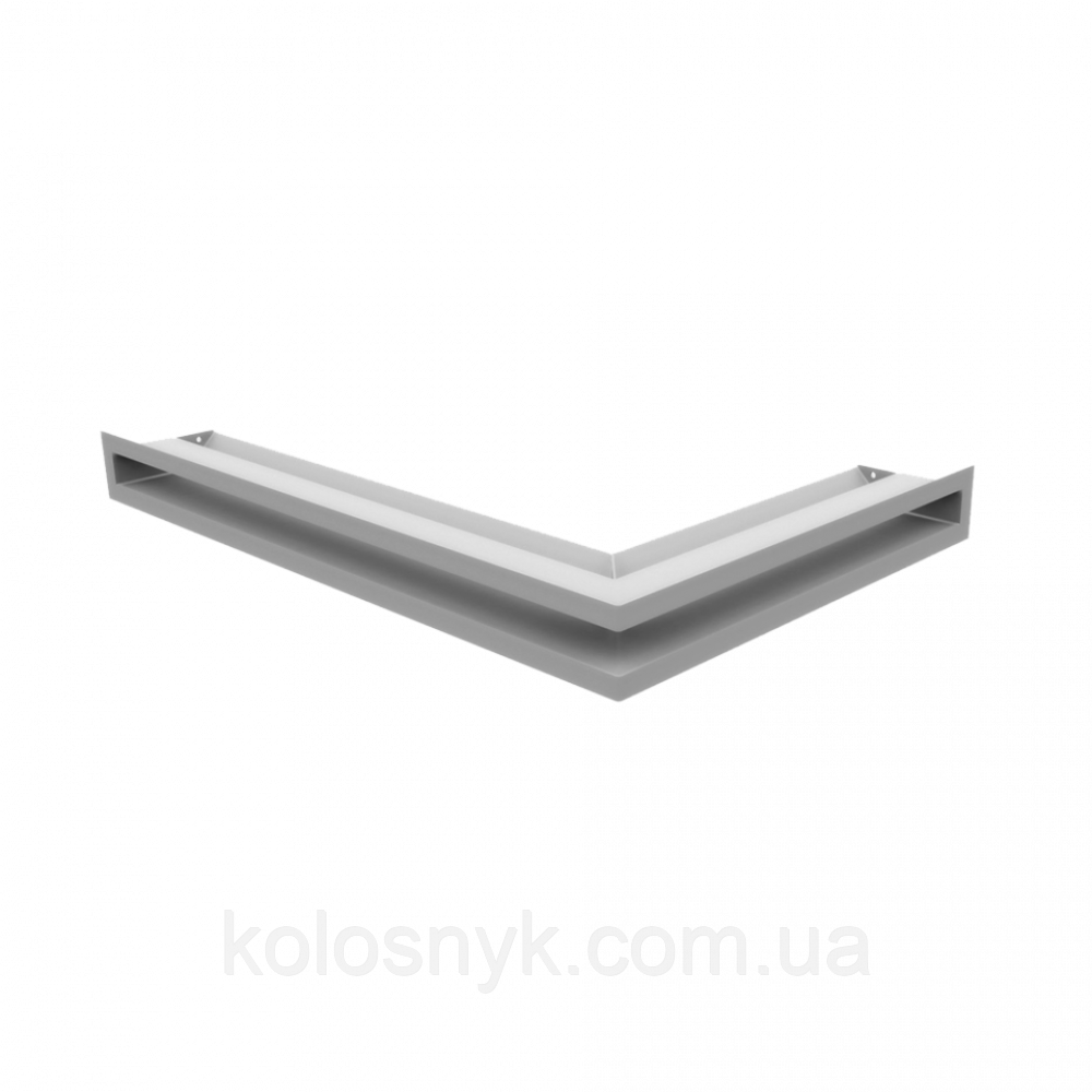 Камінна решітка Решітка LUFT кутова ліва біла 60x40x6 Kratki