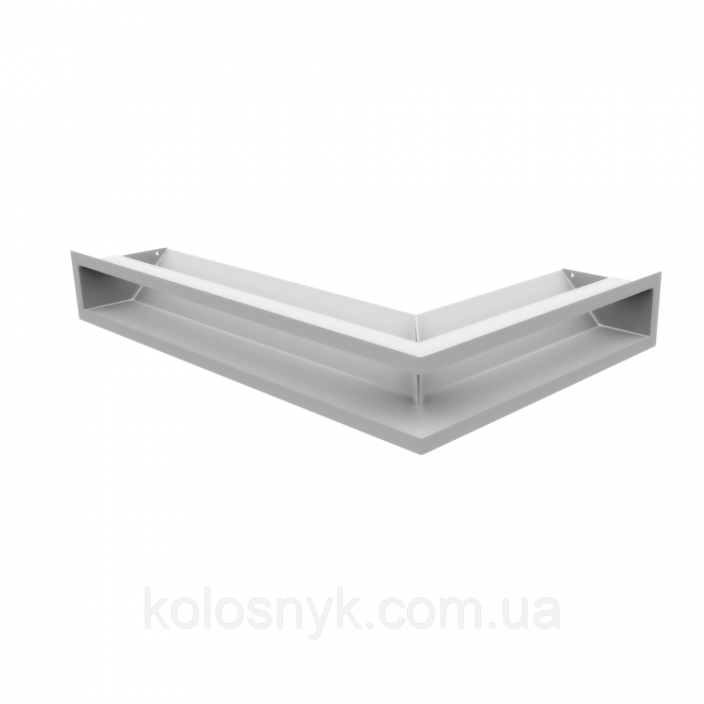 Камінна решітка Решітка LUFT кутова ліва біла 60x40x9 Kratki