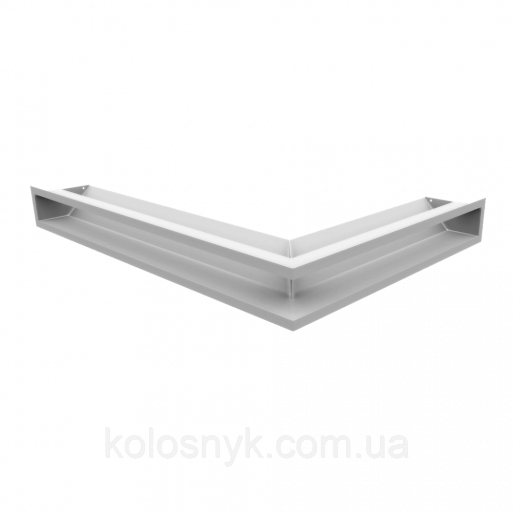 Камінна решітка Решітка LUFT кутова ліва біла 76,6x54,7x9 Kratki