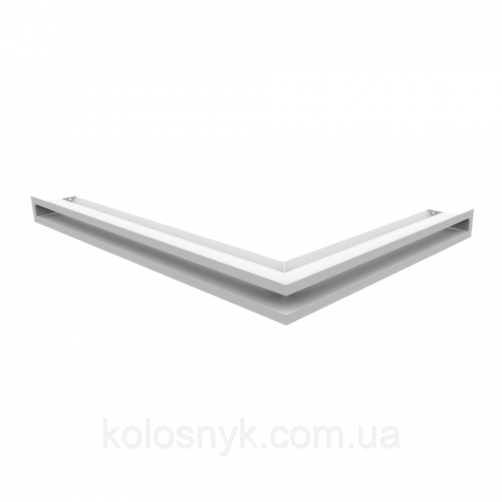 Камінна решітка Решітка LUFT кутова ліва біла 76,6x54,7x6 Kratki
