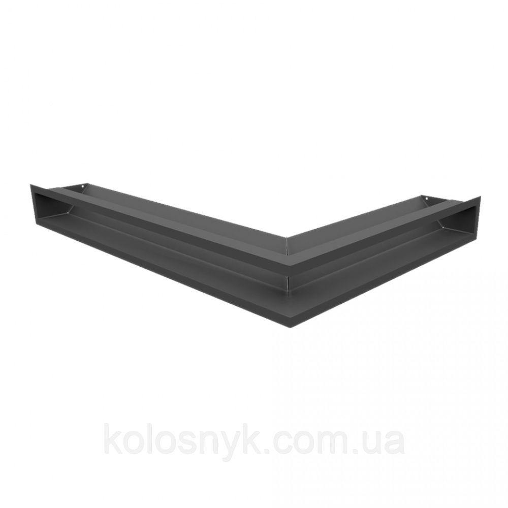Камінна решітка Решітка LUFT кутова ліва графітова 76,6x54,7x9 Kratki