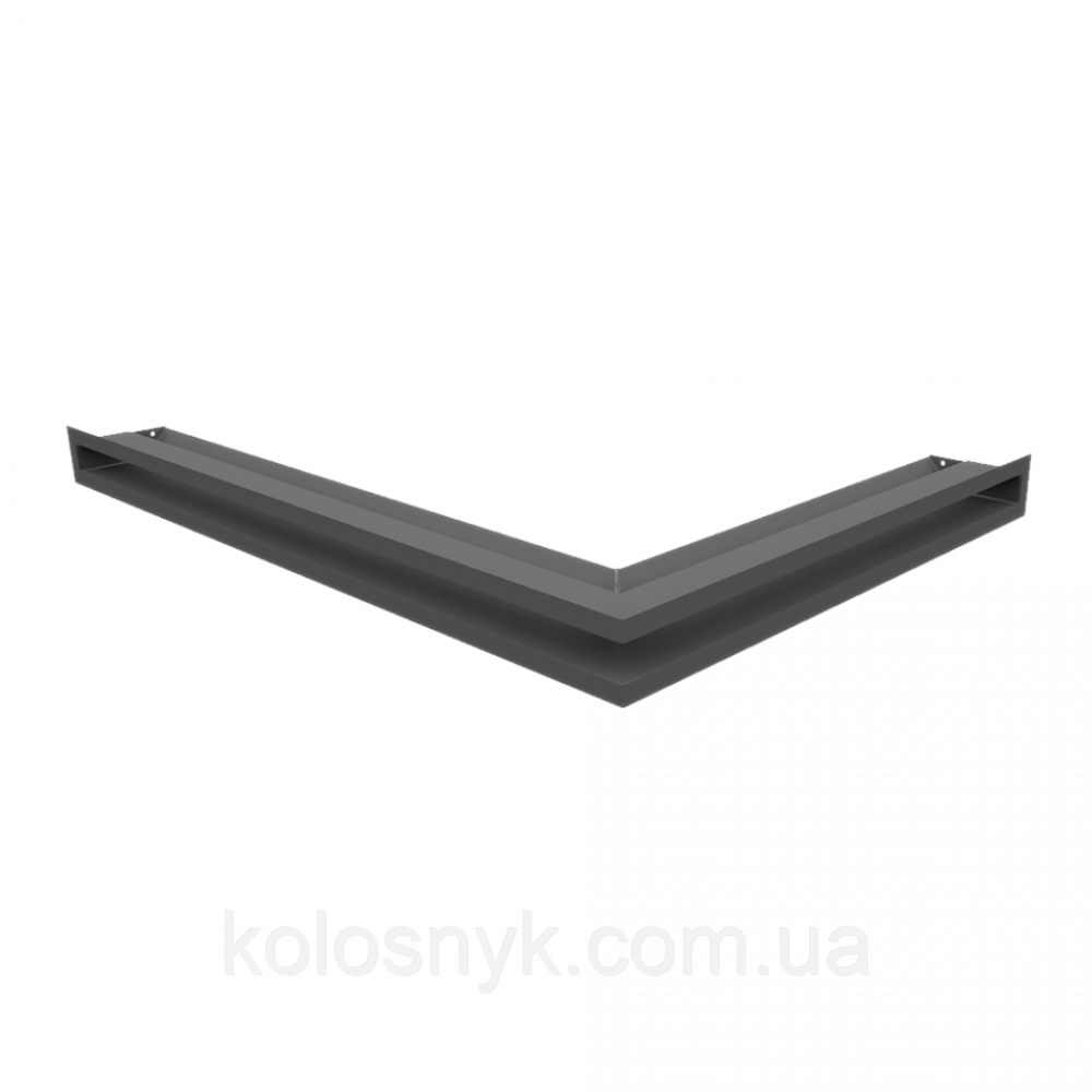 Камінна решітка Решітка LUFT кутова ліва графітова 76,6x54,7x6 Kratki