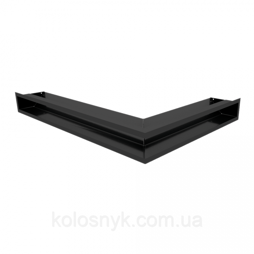 Камінна решітка Решітка LUFT кутова ліва чорна 76,6x54,7x9 Kratki