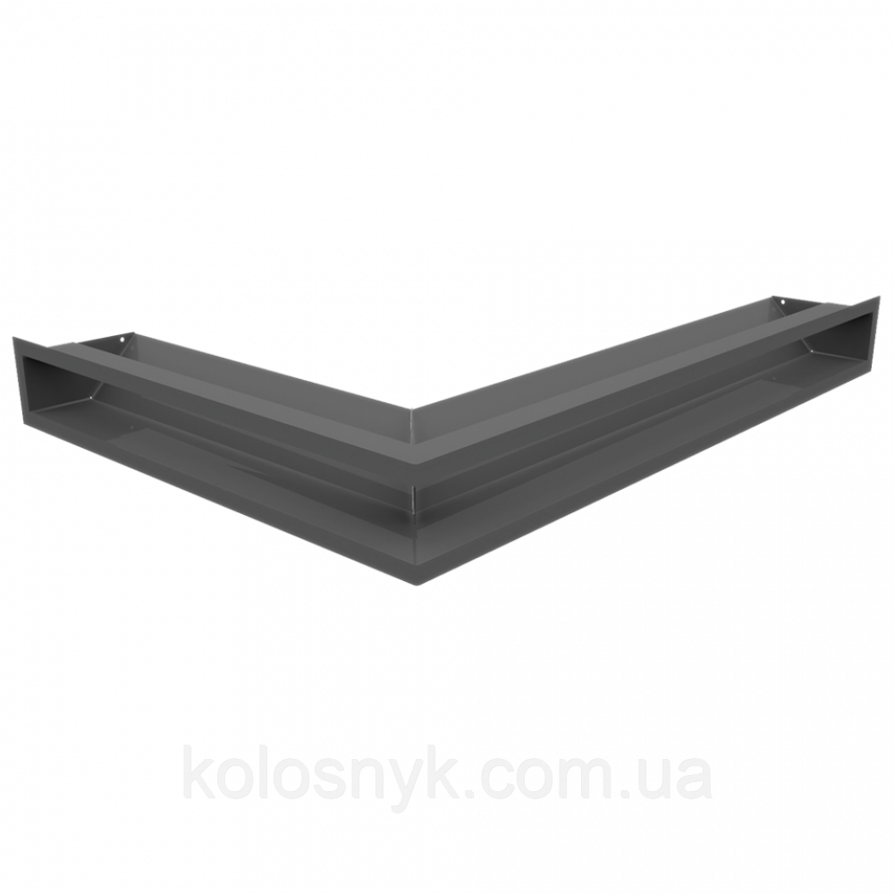Камінна решітка Решітка LUFT кутова права графітова 54,7x76,6x9 Kratki