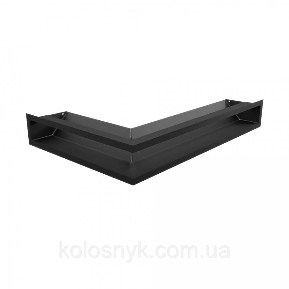Камінна решітка Решітка LUFT кутова права чорна 40x60x9 Kratki