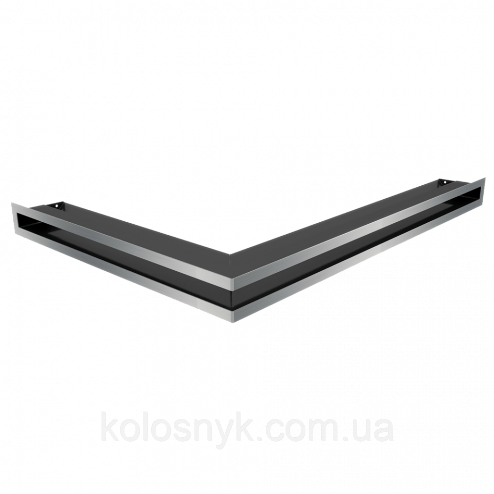 Камінна решітка Решітка LUFT кутова права шліфована 54,7x76,6x6 Kratki