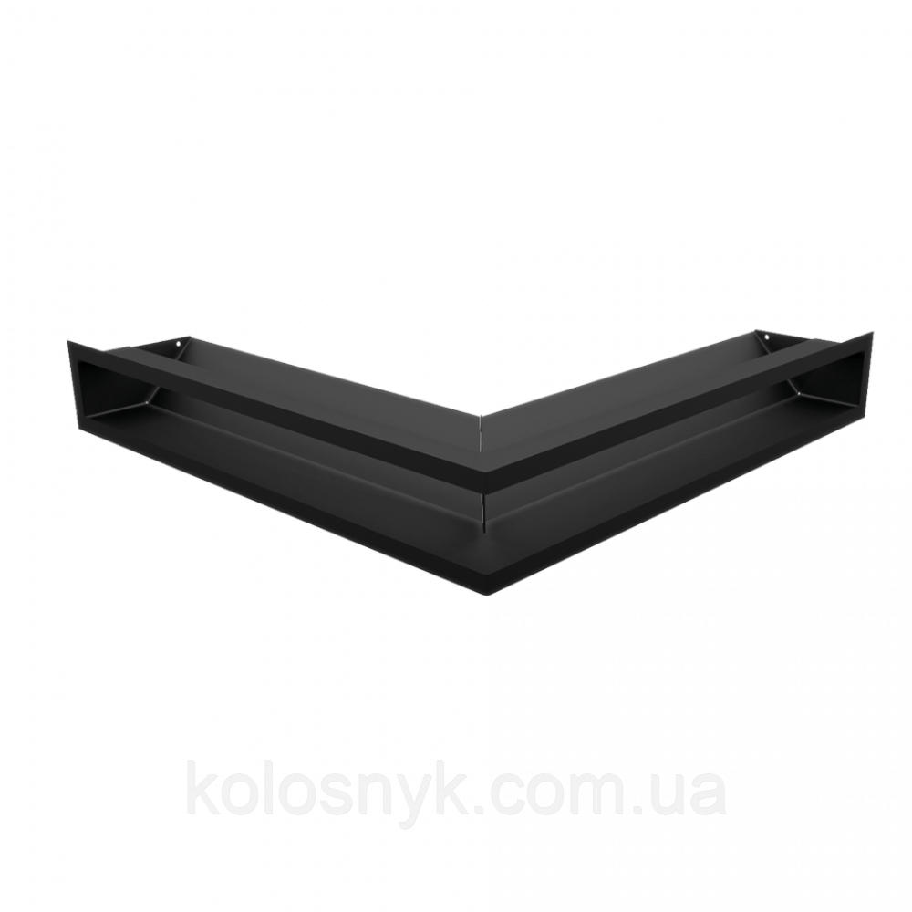 Камінна решітка Решітка LUFT кутова чорна 56x56x9 Kratki