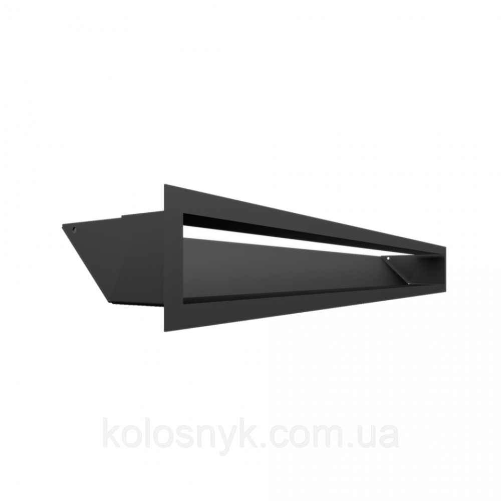 Камінна решітка Решітка LUFT SF чорна 9x80 Kratki, фото 1