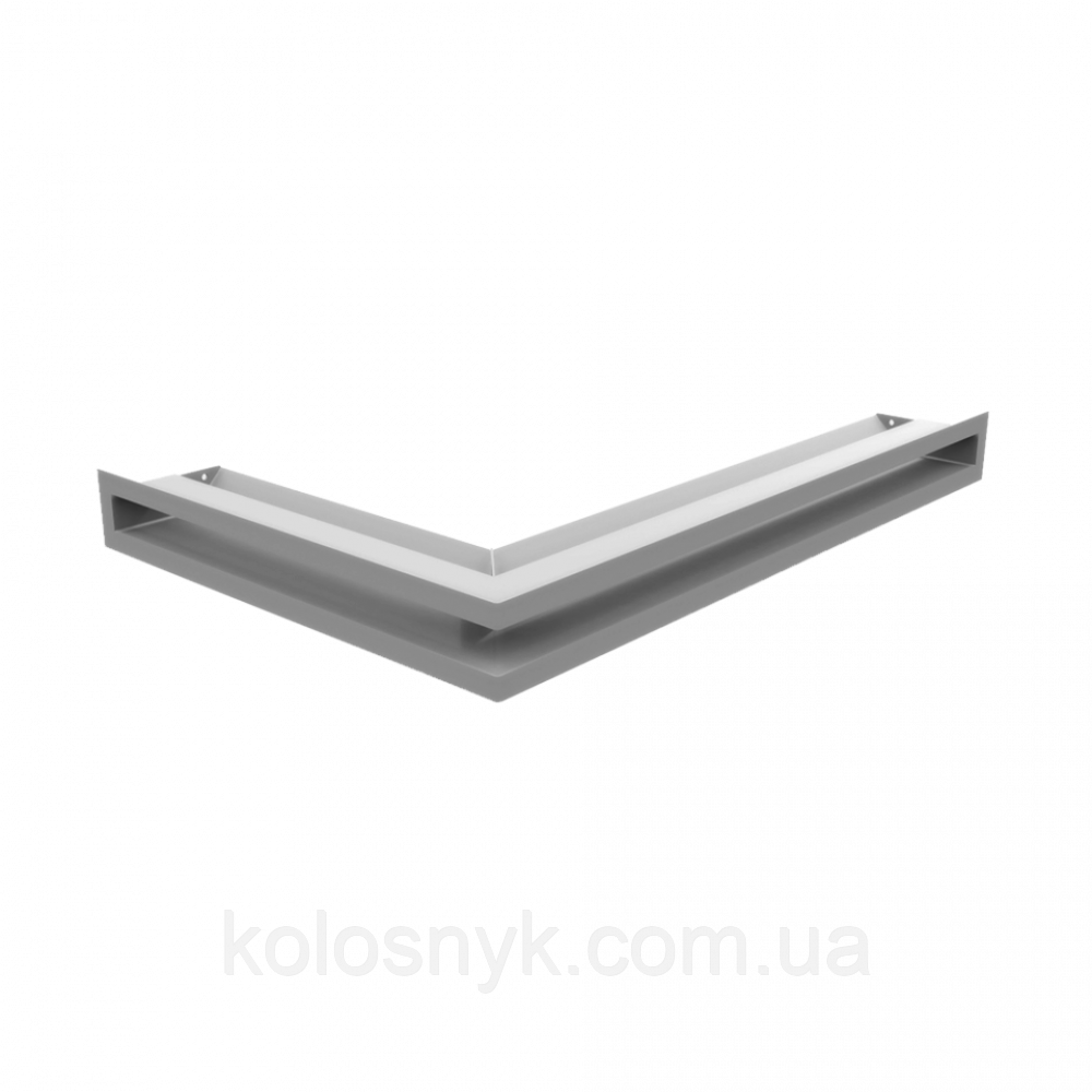 Камінна решітка Решітка LUFT кутова права біла 40x60x6 Kratki