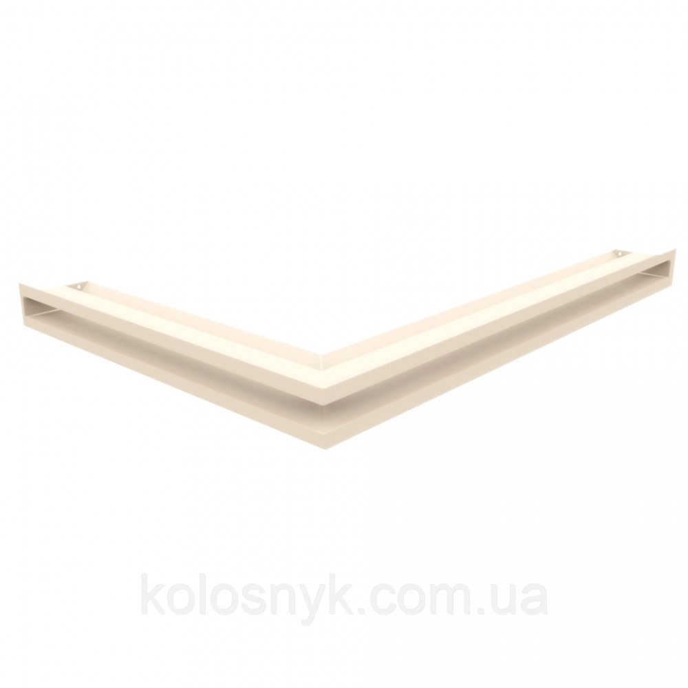 Камінна решітка Решітка LUFT кутова права кремова 54,7x76,6x6 Kratki