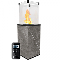 Газовий обігрівач Kratki PATIO керамограніт NATURALI PIETRA GREY - пульт (8,2 кВт)