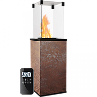 Газовий обігрівач Kratki PATIO керамограніт OXIDE MORO - пульт (8,2 кВт)