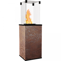 Газовий обігрівач Kratki PATIO керамограніт OXIDE MORO - ручне управління (8,2 кВт)