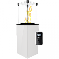 Газовий обігрівач Kratki PATIO скло/білий - дистанційне керування (пульт) ( кВт)