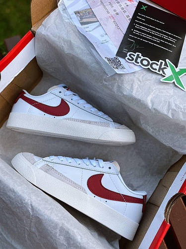 Купить Женские кроссовки Nike Blazer Low '77 Vintage White Red | Кеды ...