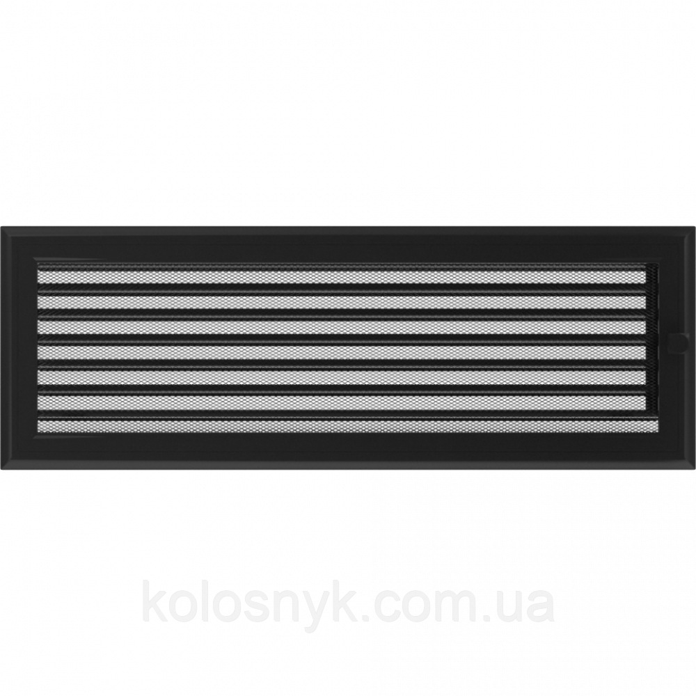 Камінна решітка Решітка Oskar чорна з жалюзями 17x49 Kratki