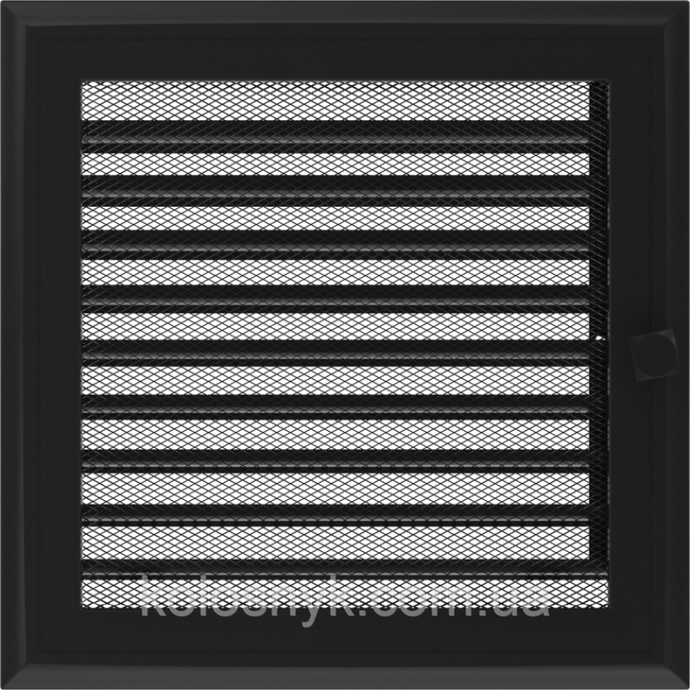 Камінна решітка Решітка Oskar чорна з жалюзями 22x22 Kratki