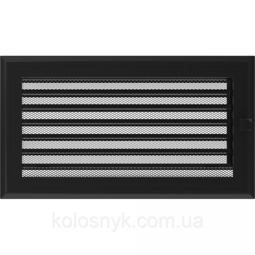 Камінна решітка Решітка Oskar чорна з жалюзями 17x30 Kratki