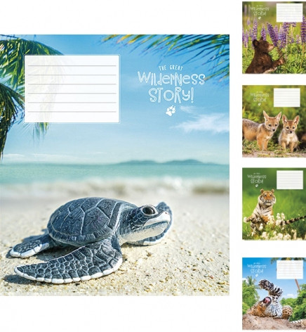 Шкільний зошит лінія 18 аркушів нейтральний унісекс асорті Школярик