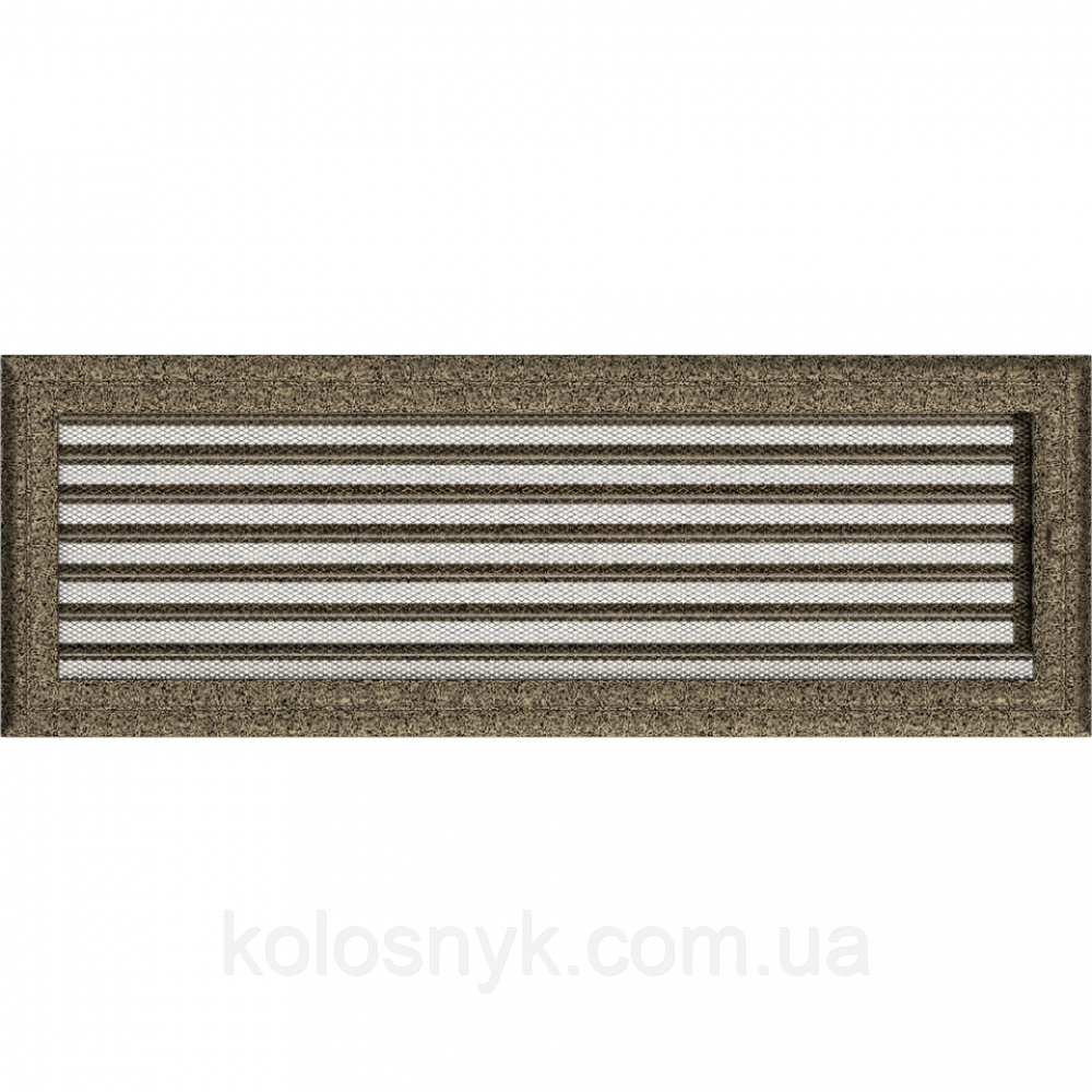Камінна решітка Решітка Oskar чорно-золота з жалюзями 17x49 Kratki