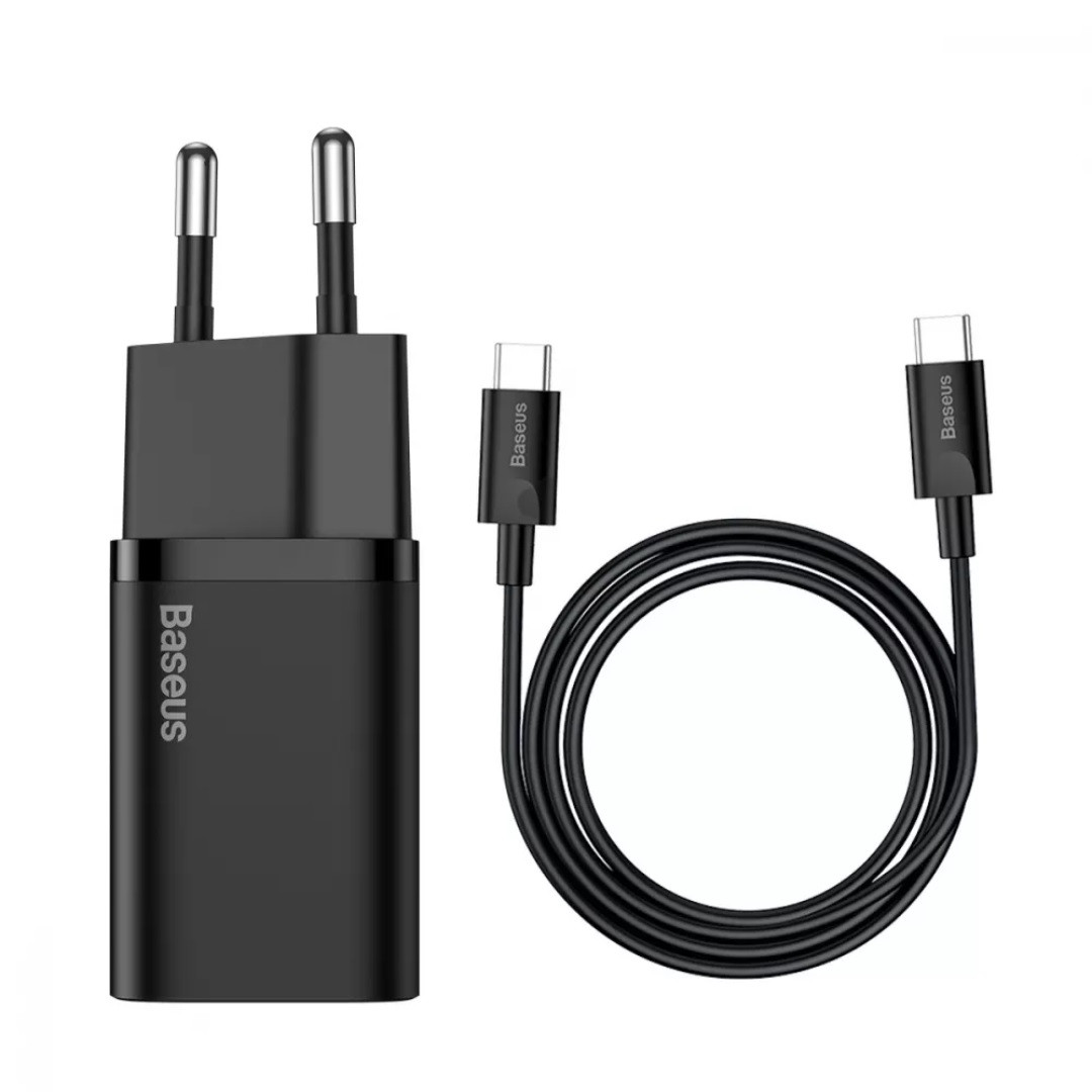 Швидкий зарядний пристрій Baseus Super Si Quick Charger 20W + кабель для iPhone 12/ 13