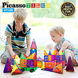 Магнітний будівельний 3D конструктор PicassoTiles 180 Piece Set 180pc Building Block Оригінал, фото 10