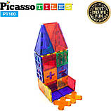 Магнітний будівельний 3D конструктор PicassoTiles 180 Piece Set 180pc Building Block Оригінал, фото 5