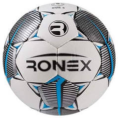 М'яч футбольний Grippy Ronex RX-33, срібло/блакитний