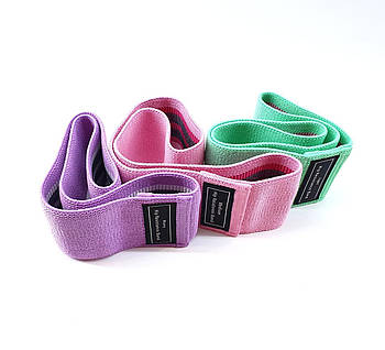 Набір тканинних фітнес-гумок (LT-003) HIP RESISTANCE BAND ART 7774 (100 шт./ясть)