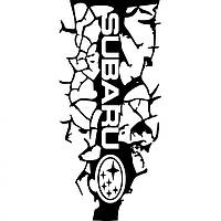 Вінілова наклейка на капот автомобіля - смуга Subaru тріщини