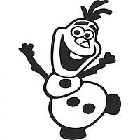 Вінілова наклейка на автомобіль - Олаф (Холодне серце)