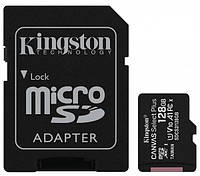 Карта пам'яті microSD Kingston  128GB C10 UHS-I R100MB/s +SD-адаптер (SDCS2/128GB) (код 110340)