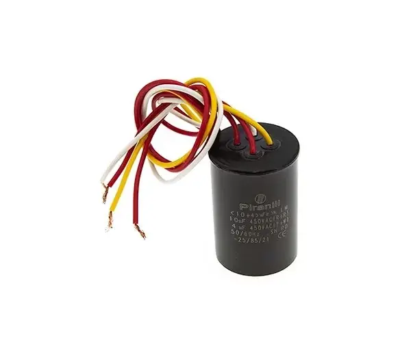 Купить Конденсатор для электродвигателя CBB60 10+4 mf 450V (сдвоенный,с ...
