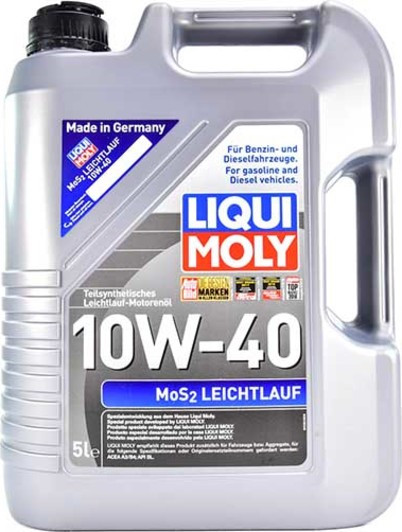 Масло моторное полусинтетическое LiquiMoly MoS2 Leichtlauf 10W-40, 5л - фото 1 - id-p1453023254