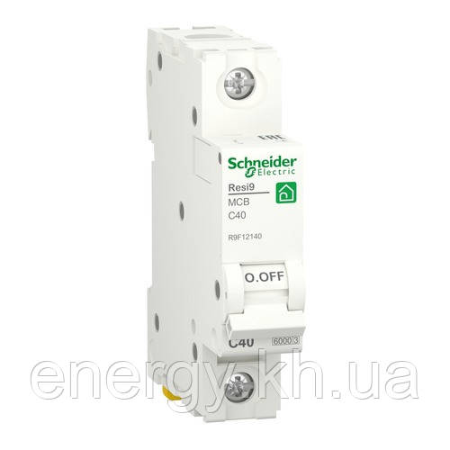 Автоматичний вимикач - 1P 40А С 6кА - Schneider Electric Resi9 R9F12140, фото 1