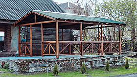 Дерев'яна альтанка 4 на 6 м, розбірна (на 20-24 осіб)