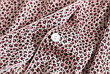 Піжама жіноча шовкова леопардова. Комплект атласний з мереживом для дому, сну. Розмір XL (рожевий), фото 7