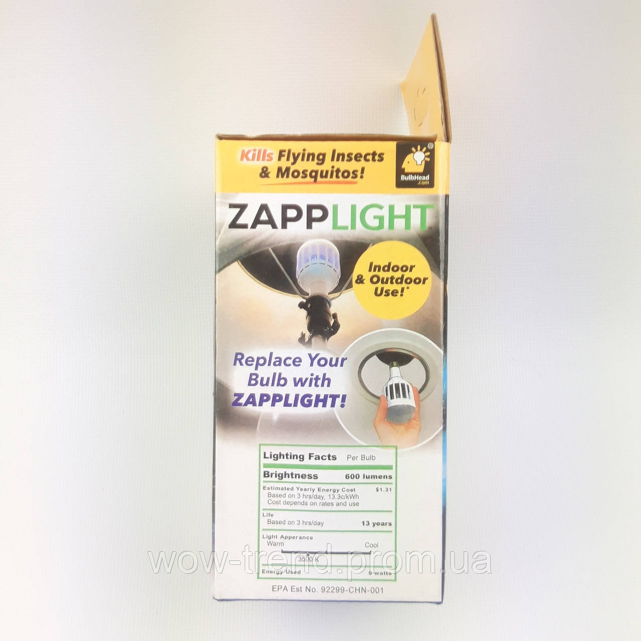 Лампа ловушка для комаров Zapp Light LED 2в1 Антимоскитная лампочка - фото 8 - id-p1449523541