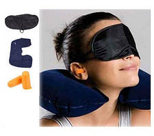 Композитний набір: подушка для шиї, маска для сну, береши