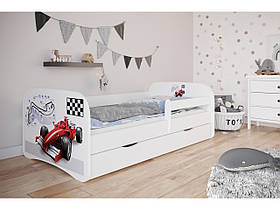 Дитяче ліжко односпальне 160 х 80 Kocot Kids Baby Dreams Формула біле з шухлядою Польща